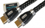 ShiverPeaks 5m HDMI A - 5 m - HDMI Typ A (Standard) - HDMI Typ A (Standard) - 1920 x 1080 Pixel - Schwarz - Silber