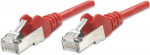 INTELLINET Patchkabel RJ45 SF/UTP Cat5e 7.5m lever protection rot