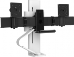Ergotron TRACE - Befestigungskit (Griff, Basis, Lifting column, Extension, Bogen, 2 Sliding joints, 2-part table clamp) - Constant force technology - f&uuml;r 2 LCD-Displays - wei&szlig; - screen size: bis zu 68.6 cm (bis zu 27 Zoll)