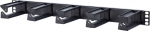 METZ CONNECT Kabelmanagement - Schwarz, RAL 9005 - 1U - 48.3 cm (19")