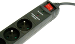 ENERGENIE Gembird Surge protector, 5 French sockets, 3 m, black