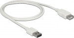 DeLOCK Easy - USB-Verl&auml;ngerungskabel - USB (M) reversible bis USB (W) - USB2.0 - 1.0m - wei&szlig; (85199)