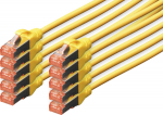 DIGITUS CAT 6 S/FTP Patchkabel, 10 St&uuml;ck, 0.5m, gelb