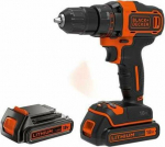 Cordless Drill Black&Decker BDCDD186KB 18 V 2 x battery 1.5 Ah