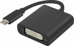 Adapter USB Lanberg USB-C - DVI Czarny (AD-UC-DV-01)