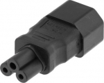 DELTACO Power Cord | Adapter | IEC C14 - IEC C5 | Svart