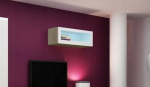 Cama MEBLE Cama Cabinet VIGO "90" glass 90/35/32 sonoma/white gloss