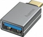 Adapter USB Hama USB-A - USB-C Szary (002003000000)