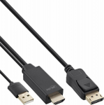Kabel InLine DisplayPort - HDMI 0.5m czarny (17166P)