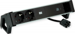 Bachmann DESK2 ALU BLACK 2xCEE7/3 1xCM 1xUSBC 60W 0.2m GST18