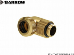 Barrow Multi-Link Adapter Connection 90 Grad G1/4 Zoll AG auf 12mm AD Hardtube - drehbar, gold