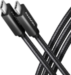 Kabel USB-C - USB-C 3.2 Gen 2 BUCM32-CM20AB, 2m, PD 100W, 5A, 4K HD, ALU, braid, czarny
