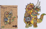 PuzzleOK Puzzle Wood eko 74 Triceratops A4