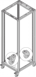 SCHROFF Conductive castors ESD Widerstand< 10 kOhm nach EN 12528 - Swivel casters