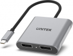 Unitek Adapter USB-C on 2x port DP 1.4 8K 60Hz - Unitek Adapter USB-C on 2x port DP 1.4 8K 60Hz