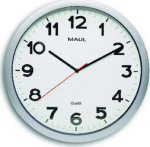 MAUL Wanduhr MAULstep, 40 cm, quartz watch, with. Batt.,silber