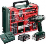 METABO.SCREWDRIVER BS 18 SET 2x2.0 Ah + 74 ACC CASE