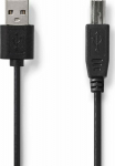 Kabel USB Nedis USB-A - USB-B 3 m Czarny (CCGL60101BK30)