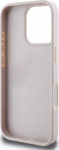 Guess PU 4G Strass Triangle Metal Logo Case for iPhone 16 Pro Max / Pink
