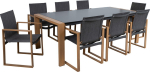 Garden furniture set DUISBURG table and 8 chairs