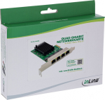 Karta sieciowa InLine &reg; Quad Gigabit NIC 4x RJ45 1 Gb/s PCIe x1