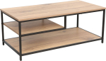 Coffee table DIMITRA 100x50xH40cm, rustic/black