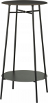 Koopman Two-tier metal stool table, black 35x60cm