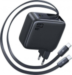 Baseus EnerCore CJ21 Charger Retractable 3C 67W EU, Black