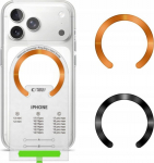 Tech-Protect magnetr&otilde;ngas MagSafe Ring MMP-210 2tk, must/oranž