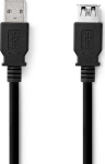 Kabel USB Nedis USB-A - USB-A 2 m Czarny (CCGL61010BK20)
