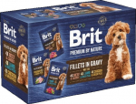 BRIT Premium by nature Dog Filets in gravy Chicken, lamb and beef - wet dog food - 12x85g