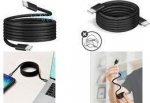 Kabel USB LogiLink LOGILINK CU0232 Kabel USB 2.0 Type C M do M magnetic 100W nylon braid black 1.5m