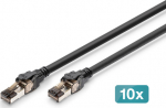 Digitus CAT 8.1 S-FTP 3M 10X BLACK, CU LSZH AWG 24/7 BLACK 10UNITS