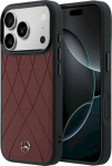 Mercedes-Benz Mercedes Leather Crossed Lines MagSafe for iPhone 18 Pro Max / 17 Pro Max / burgundy