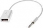 MicroConnect Adapter 3.5mm to USB A female, White Color, 20cm