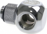Bitspower Adapter T-Splitter G1/4 Zoll AG auf 2x G1/4 Zoll IG - drehbar, Shiny silver