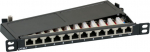 EFB Elektronik EFB-Elektronik Mini - Patch Panel - suitable for Wandmontage, Rack mountable - CAT 6a - STP - RJ-45 X 12 - Grau, RAL 7035 - 0.5U - 25.4 cm (10")