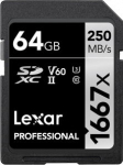 LEXAR SDXC PRO 1667X UHS-II U3 R250/W120 (V60) 64GB