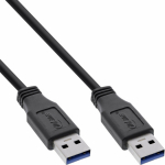 Kabel USB InLine USB-A - USB-A 1.5 m Czarny (35215)