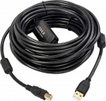 MicroConnect Active USB 2.0 A-B Cable, 10m, With integrated