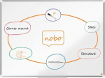Valgetahvel NOBO Premium Plus Steel 1200x900mm, Magnetic, nurkadest kinnitatav/ al.raam