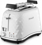 De'Longhi Brillante CTJ 2103.W white - Moc [W]: 900 | The amount of toast: 2 | Color: white | Grate for toasting rolls and croissants