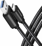 Axagon Data and charging USB 3.2 Gen1 cable lengh 1.5 m. 3A. Black braided
