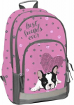 Hama School Backpack Pink Dog