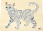Viga Toys VIGA Wooden Montessori Puzzle Cat with Pins