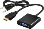 SAVIO Adapter HDMI (M) - VGA (F) z audio, CL-23/B