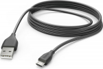 Hama 00201588 Charging Cable, USB-A - Micro-USB 3m black