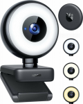 WEMISS CM-A2 Stream Series with Ring Light Full HD Webcam with 1/3"-CMOS Sensor black