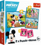 Trefl Puzzle 2w1 + memos Mickey and Friends 93344