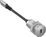 Vivolink USB-C Desk socket grey with, 0.3m cable